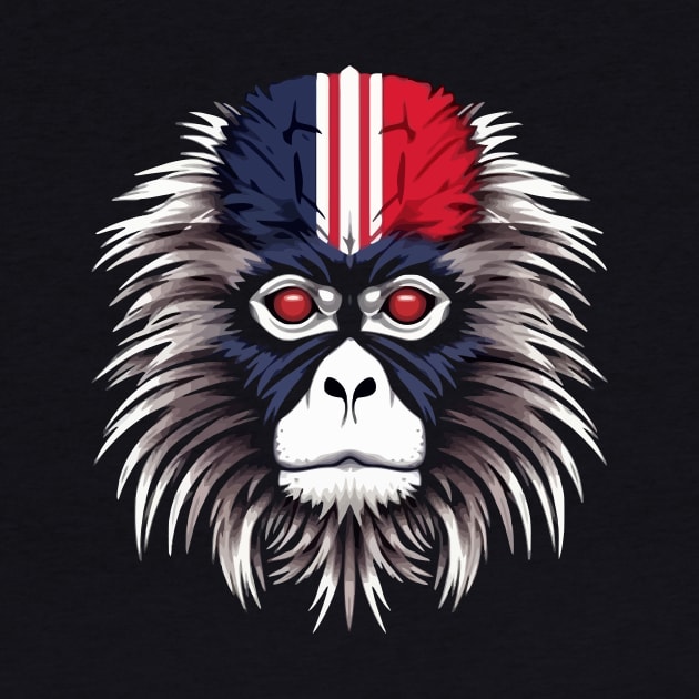 Patriotic Snow Monkey by JH Mart